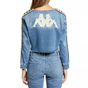 Kappa Authentic Bersy Denim Crop Top women’s small EUC